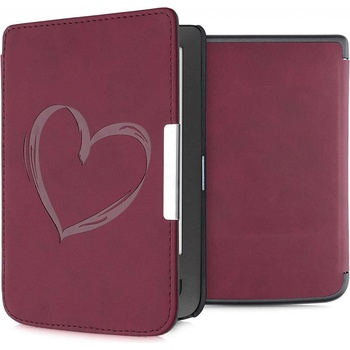 KW Mobile Brushed Heart KW5574701 pre Pocketbook 614/615/624/625/626 tmavo červené