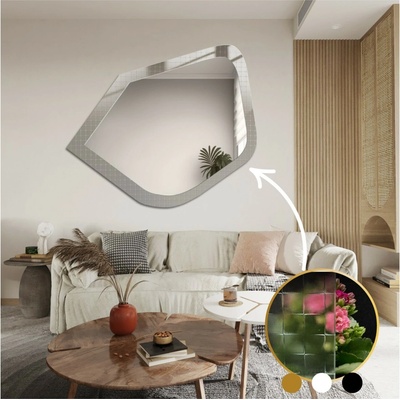 Alfaram Dekoratívne zrkadlo na ornamentálnom skle Master Flex - LUXORA PRISTAL 120x103