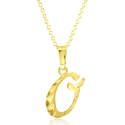 Gemmax Zlatý řetízek s písmenem O GUSYN-56901-36261