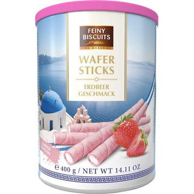 Feiny Biscuits Trubičky s jahodovou náplní 400 g – Zboží Dáma