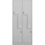 RFG Гардероб RFG, двоен, метален, Z-образни врати, 800 х 450 х 1850 mm, сив
