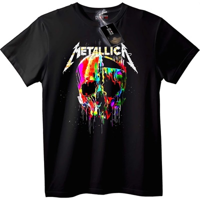 NOONEBRAND Тениска Metallica Цветен Череп - 2XL, White