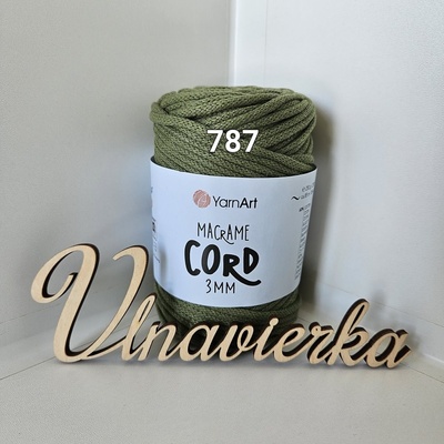 YarnArt Macrame Cord 3mm -787 orechová