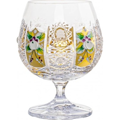 Royal Crystal Zlatá broušená sklenice na koňak 6 x 250 ml
