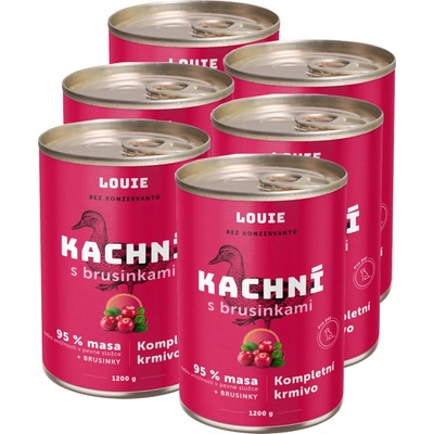 Louie Dog kačacie s brusnicami 8 x 1200 g