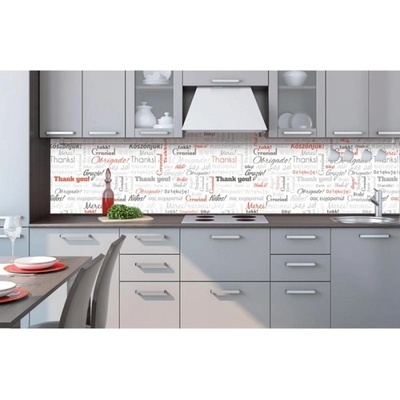 DIMEX ART Фототапет за кухня - надписи благодаря 260 x 60 см