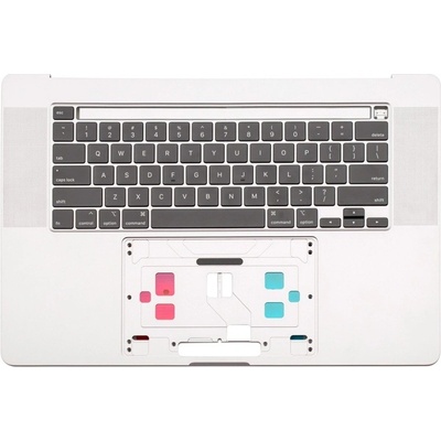 Apple MacBook Pro 16" A2141 (2019) - Horný Rám Klávesnice + Klávesnica UK (Silver), Silver