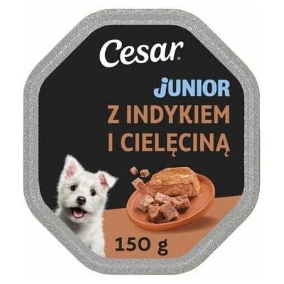 Cesar Junior s morčacím a teľacím mäsom pre šteniatka 150 g