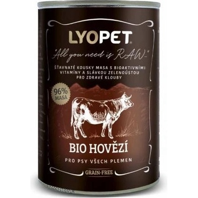 Lyopet Adult 96% BIO Hovězí maso 400 g