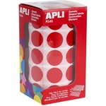 APLI Етикет, кръгъл, 20 мм, с ръкописен текст, на ролка, цветен, apli, червен 1700 етикета/пак 04861 (04861)