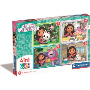 Clementoni - Puzzle 4v1 Gabbyss Dollhouse - 1 - 39 piese