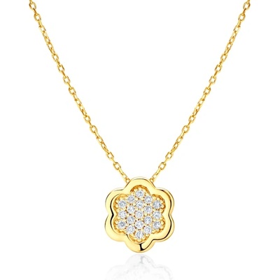 SAVICKI Колие с цвете Savicki: злато, диаманти