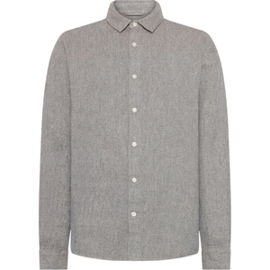 KnowledgeCotton Apparel Мъжка риза с копчета KnowledgeCotton Apparel Regular Fit Dobby Look Shirt - Light Feather Gray - размер 3XL (033-2929-0316)
