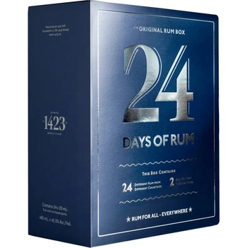 24 Days of Rum Rumový kalendár 2023 42,5% 24 x 0,02 l (dárčekové balenie kalendár a 2 poháre)