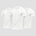 GymBeam Мъжки тениски TRN White L - 3pack