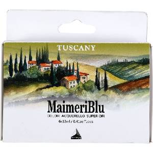 Maimeri Blu Ком лект акварелни бои Tuscany 6 x 12 ml (M1698053)