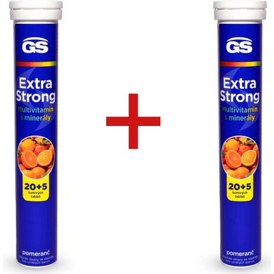 GS Extra Strong Multivitamín 20 + 5 šumivých tabliet
