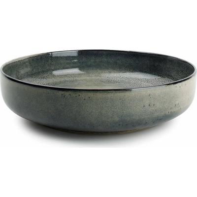 Zelený/sivý servírovací kameninový tanier 28 cm Meridian Salt&Pepper