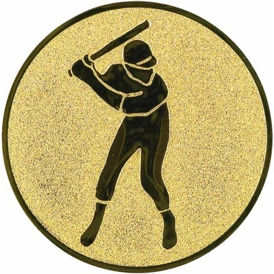 Baseball: Hliníkový emblém na trofej Ø25mm zlatá