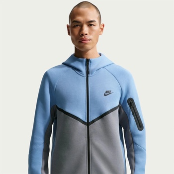Nike Мъжки суичър Nike Tech Fleece Hoodie Mens - Blue/Grey CB