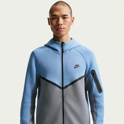 Nike Мъжки суичър Nike Tech Fleece Hoodie Mens - Blue/Grey CB