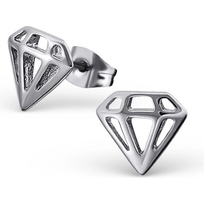 All4Silver oceľové náušnice diamant M18490-A4S