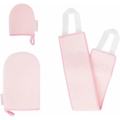 Brushworks Tan Applicator Set aplikačná rukavica na telo + aplikačná rukavica na tvár a krk + aplikátor na chrbát