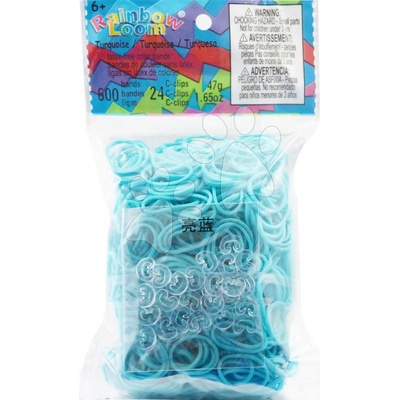 Gumičky Turquoise Rainbow Loom 600 kusů tyrkysové