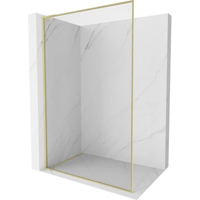 Mexen Kioto-XF L душ параван Walk-in с рамка 120 x 202 см, прозрачен 10 мм, златисто (800-120-174-55-00-XF)