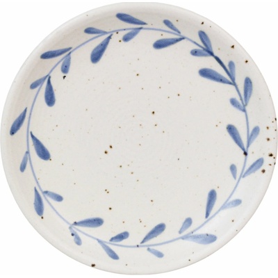 Strömshaga Kameninový talíř Viola Leaf Blue 18 cm, modrá barva, keramika