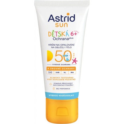 Astrid Sun Baby detský krém na opaľovanie Waterproof D-panthenol UVA+UVB SPF50 75 ml