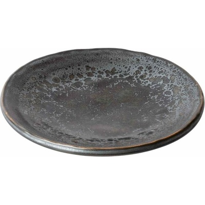 MIJ Dezertný tanier BLACK PEARL 13 cm, čierna, keramika