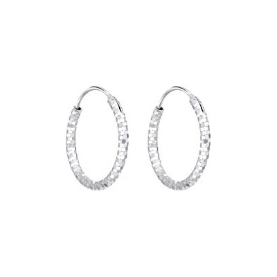 NUBIS Stříbrné náušnice kruhy 18 mm NB-3119-18