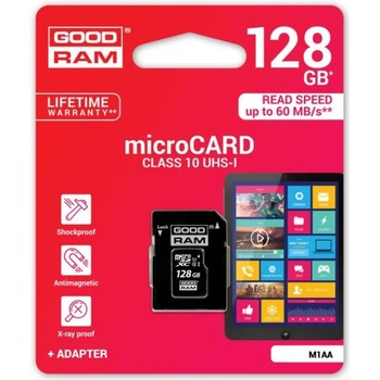 Image 1 of GOODRAM microSDXC 128GB C10/UHS-1 (M1AA-1280R11)