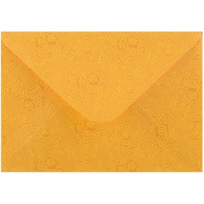 Obálka C6 112x158 mm metal.s ražbou, Žlutá