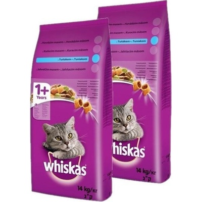 Whiskas Adult s tuniakom a zeleninou 2 x 14 kg
