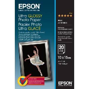 Epson Ултрагланцова фотохартия Epson (10x15, 20 листа, 300g)
