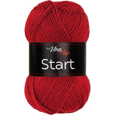 Pletací příze Vlna-Hep START 41158 červená, klasická, 50g/150m