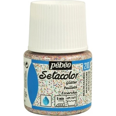 Pébéo Barva na textil Setacolor Light Glitter 45 ml Duhová 210