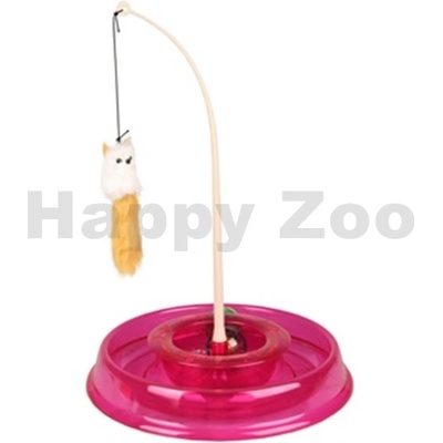 Hračka pro kočky FLAMINGO - Tibo kruh s myškou a míčkem 27,5x38cm