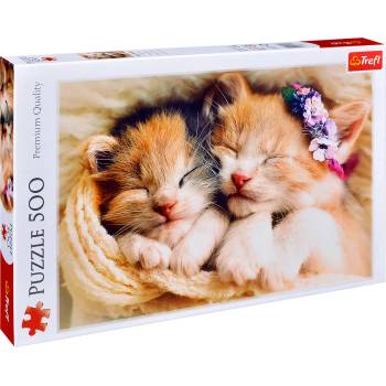 Image 1 of Trefl Пъзел Trefl от 500 части - Спящи котенца (37271)