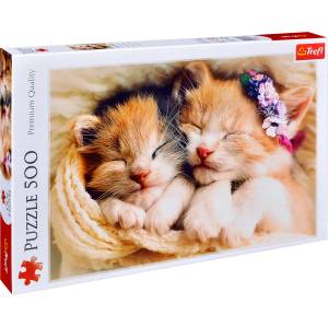 Trefl Пъзел Trefl от 500 части - Спящи котенца (37271)
