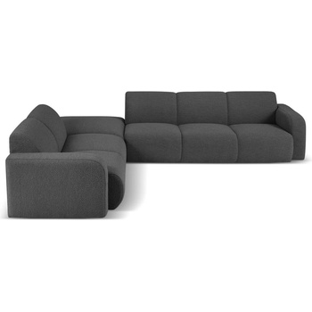 Micadoni Тъмносив ъглов диван от плат букле (ляв ъгъл) Molino - Micadoni Home (MIC_LC_L_101_F1_MOLINO7)