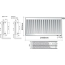 Purmo CV33 600 x 2000