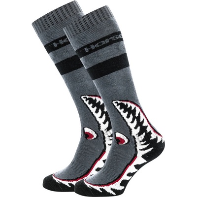 Horsefeathers SHARK pánske funkčné ponožky GRAY