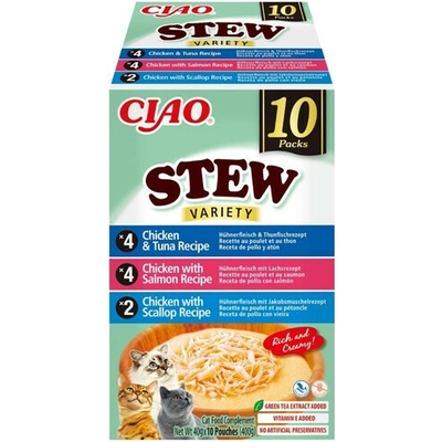 Chúru Cat BOX Stew Chicken Tuna & Chicken Salmon & Chicken Scallop 10 x 40 g