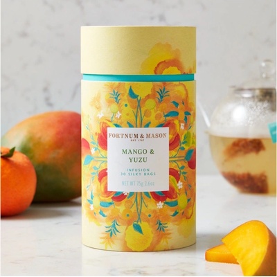 FORTNUM & MASON ovocný čaj MANGO a YUZU 30 hedvábných pyramid