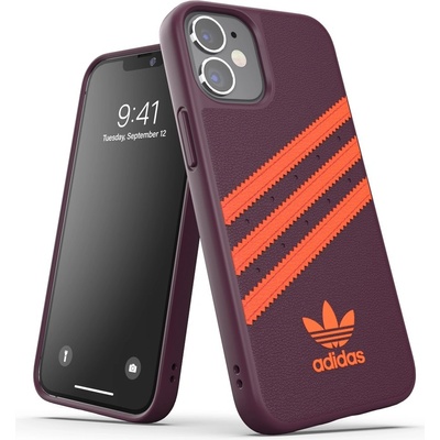Púzdro ADIDAS - Moulded Case PU iPhone 12 mini maroon/solar orange