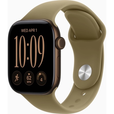 Apple Watch Series 12 Cellular 42 mm Dark Bronze Aluminum with Olive Sport Band S/M MJG44RK/A