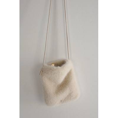 Rino Pelle MINI CROSSBODY CHLUPATÁ kabelka CROSSBODY Cream